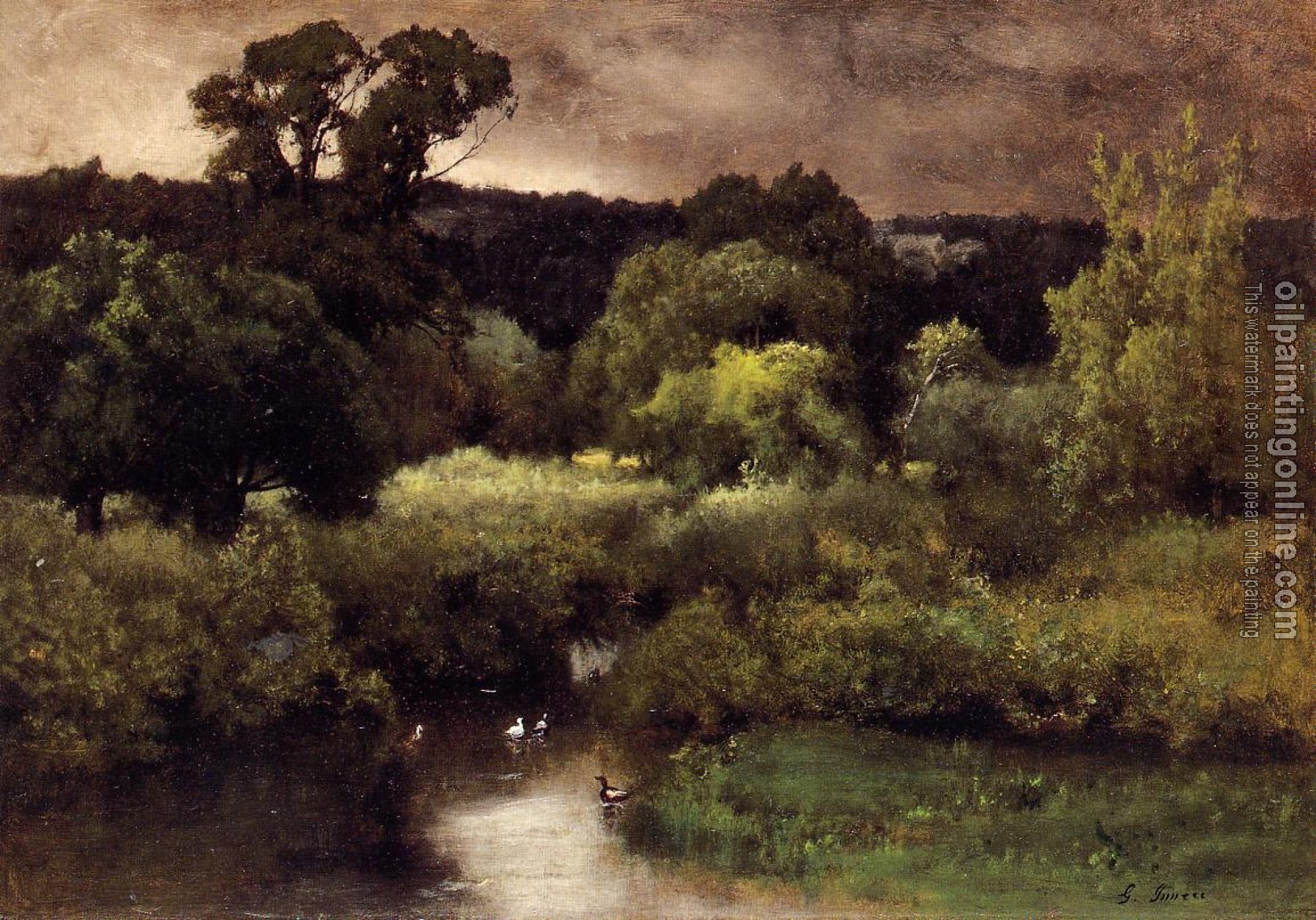 George Inness - A Gray Lowery Day